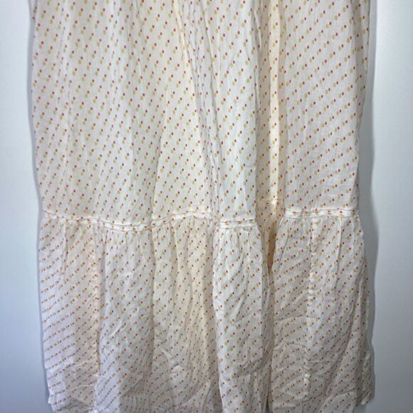 Closed Bull Bell Polka Dot Dress Strawberry Pink 3/4 Sleeveless Cinched Waist - Picture 9 of 17